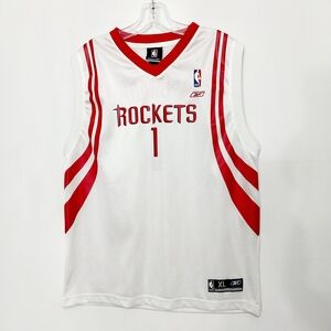 🔵BOGO FREE🔵 Reebok Red and White NBA McGrady Jersey Sz XL